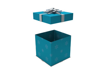 Sticker - Blue and silver gift box