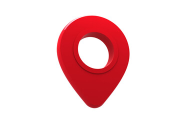 Wall Mural - red map pointer
