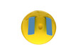 Three dimensional image of crying smiley icon