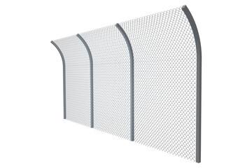 Poster - Chainlink fence at white background