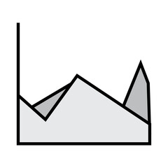 Sticker - Line graph against white background