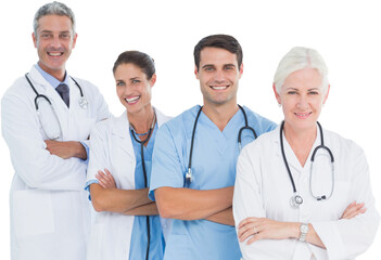 Canvas Print - Portrait of confident medical team