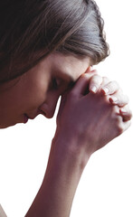 Wall Mural - Woman praying with hands together