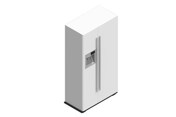 Wall Mural - High angle view of white refrigerator