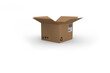© vectorfusionart - Digital image of open courier cardboard box