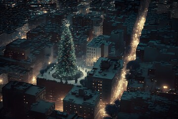 Wall Mural - christmas created using ai generative technology