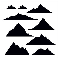 set of mountain icons