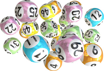 Sticker - Lottery balls with numbers