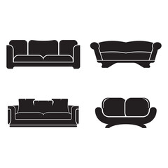 Wall Mural - Sofa chair logo icon,illustration design template