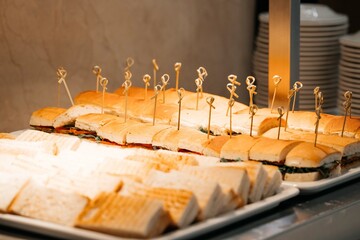 sandwiches on the buffet