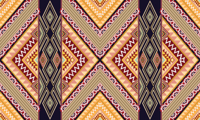 Ikat ethnic vector abstract beautiful art. Ikat seamless pattern for background,fabric,wrapping,clothing,wallpaper,Batik,carpet,embroidery style