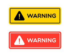 Set of Vector Warning Signs