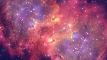 Wall Mural - Deep Space Flight Through Stars with Flashing Lightning Behind Galaxies and Nebulas as SpaceTime Distorts and Bends to Create Wormhole - Abstract 3D CGI Animation 4K