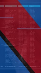 Poster - Animation caucasian male hacker and data processing over flag of russia and ukraine