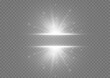 © Vitalii - Star burst with sparkles. Vector magic white rays glow light effect isolated on transparent background. Christmas design element.