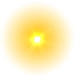 © Vitalii - Realistic sun rays. Yellow sun ray glow abstract shine light effect starburst sbeam sunshine glowing isolated image