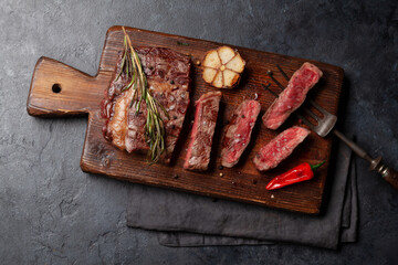 Wall Mural - Grilled ribeye beef steak