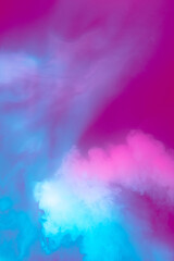 Wall Mural - Blue and pink. Abstract multicolored smoke spreading in neon light. Design for advertisement, gadgets wallpapers and backgrounds. Smoke texture. Creative colors combination
