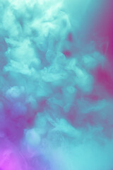Wall Mural - Creative multicolored design for wallpapers, background and advertisement. Pink and blue smoke spreading in neon. Smoke texture. Modern abstract design. Colorful combination