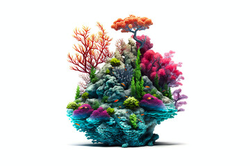 Sticker - reef is isolated on a white background. Generated by AI