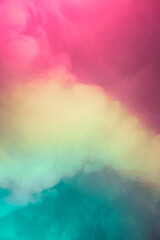 Wall Mural - Abstract colorful, multicolored smoke spreading, bright background for advertising or design, wallpaper for gadget. Neon lighted smoke texture, blowing clouds. Smoke texture. Modern design