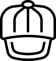 Wall Mural - Side cap icon outline vector. Front hat. Fashion fabric