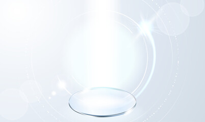 Wall Mural - white light glowing abstract background