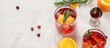 © bit24 - Set of various cocktails with fruits on white background.