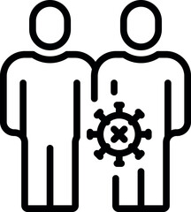 Canvas Print - Herd immunity icon outline vector. People community. Disease infection