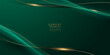 © HNKz - green abstract background design with elegant golden elements vector illustration