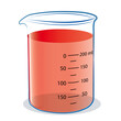 beaker with red liquid