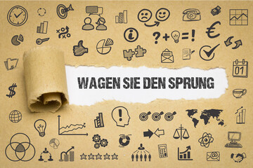 Canvas Print - wagen sie den sprung