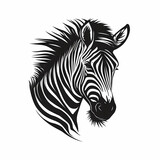 Fototapeta Konie - Zebra Isolated on White Background. Generative AI 
