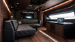 Modern luxury yacht interior. Generative AI