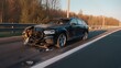 Car crash - dangerous accident on the road - Generative AI