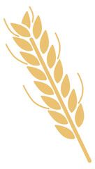 Wall Mural - Organic crop symbol. Wheat silhouette. Grain symbol