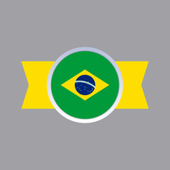 Canvas Print - Illustration of brazil flag Template