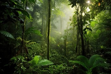 Poster - Rainforest is one of the most biodiverse ecosystems on the planet. Generative AI