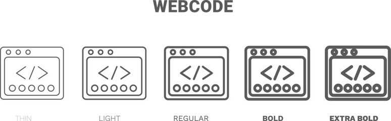 Canvas Print - webcode icon. Thin, regular, bold and more style webcode icon from marketing collection. Editable webcode symbol can be used web and mobile