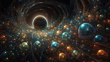 Wall Mural - multiverse. generative ai