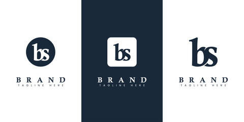 Wall Mural - Modern and simple Lowercase BS Letter Logo, suitable for any business with BS or SB initials.