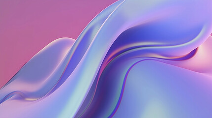 Curve and wavy fluid in motion colorful background 3d render.