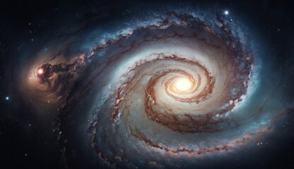 Wall Mural - spiral galaxy in space. generative ai