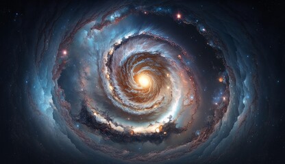 Wall Mural - spiral galaxy in space. generative ai