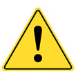 © Serkay - Exclamation mark icon, hazard warning attention sign, danger and caution symbol, error logo, risk graphic, flat style vector illustration for web, app, mobile. Yellow color triangle clip art isolated.