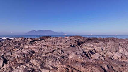 Poster - Reveal of Table Mountain with ships seen sailing