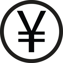 Wall Mural - Yen currency symbol . Japanese Yen Currency icon vector