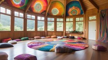 Psychedelic Retreat: A Guided Meditation And Wellness Retreat That Incorporates The Use Of Psychedelics In A Therapeutic Context. Generative Ai.
