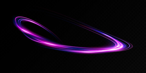 abstract light lines of movement and speed in neon color. light everyday glowing effect. semicircula