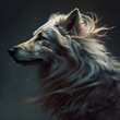 Magischer Wolf vom Winde verweht, sehr kraftvoll und tolle Eyecatcher